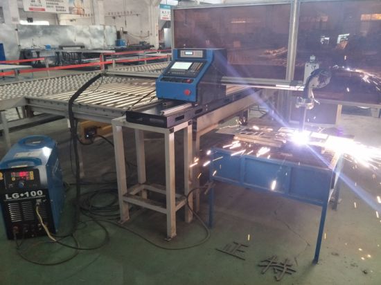 Máquina cortadora de plasma CNC de metal, con corte por plasma y llama.